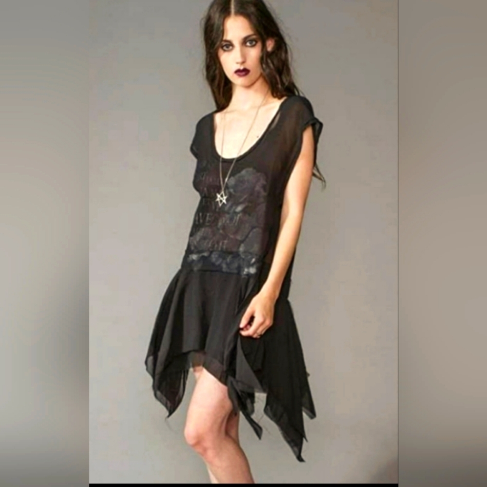NWOT Widow Love Never Dies sheer dress